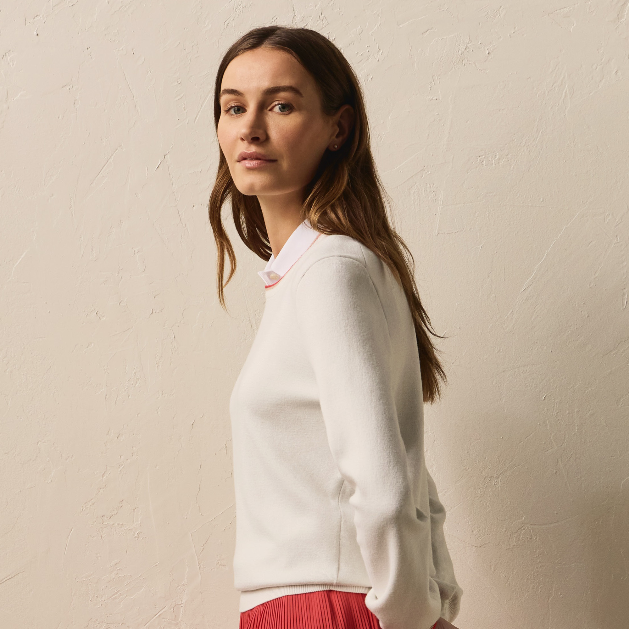 Pull ras du cou en coton Coolspun Lite
